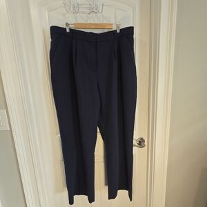 A&F Wide-leg, Long Trousers, Navy